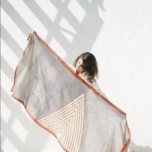 Block Shop Textiles Tent Scarf Cotton Silk RARE